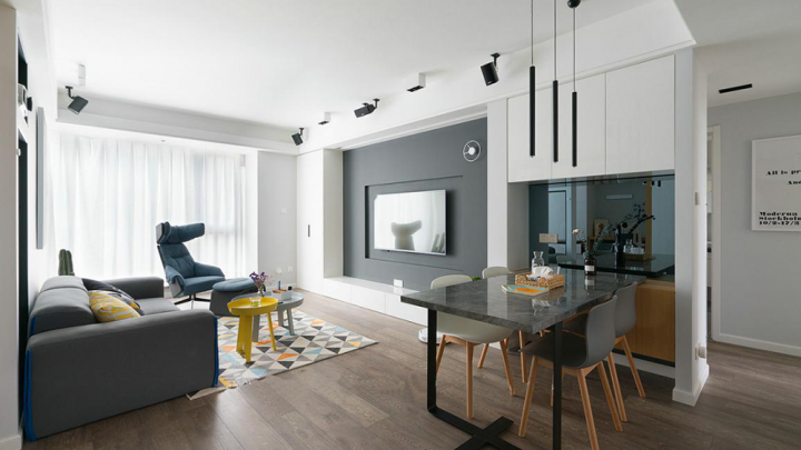 馨河灣三室兩廳一衛(wèi)全景案例